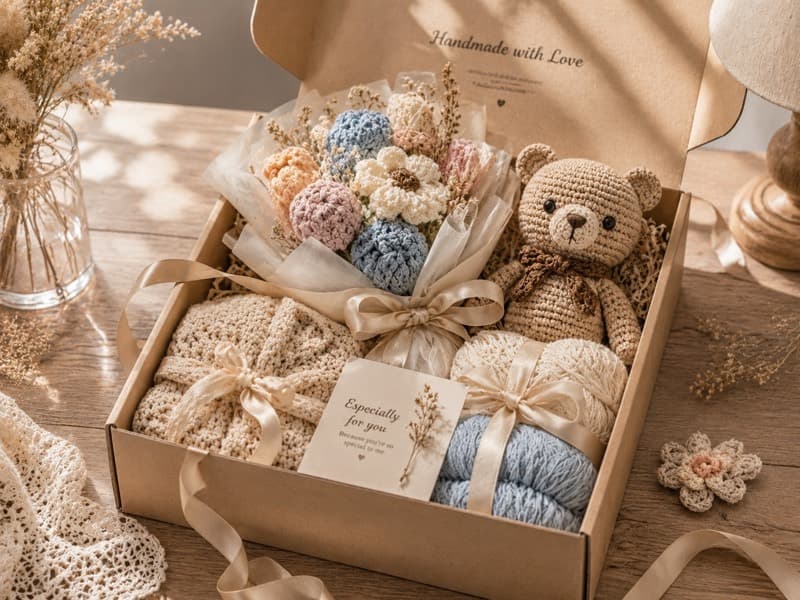 Quà handmade bằng len đặt móc theo yêu cầu